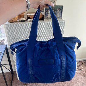 Adidas by Stella McCartney Blue Insulated Puffy Quilted Zip Gym Tote Bag